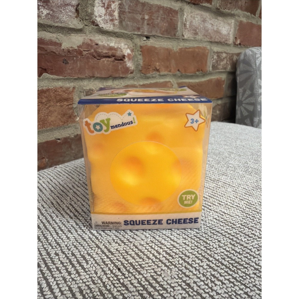 New TikTok Viral 5" Cube Squishy Cheese Squeeze Sensory Toy Easter Stress Relief